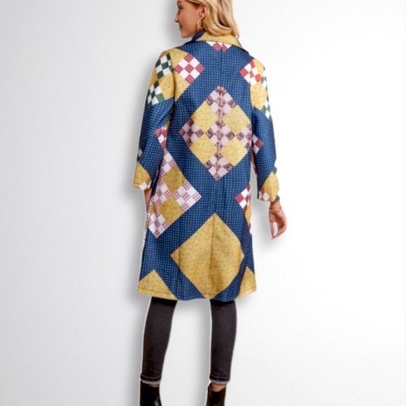 Boho Patchwork Coat Sz. Medium - Picture 5 of 8